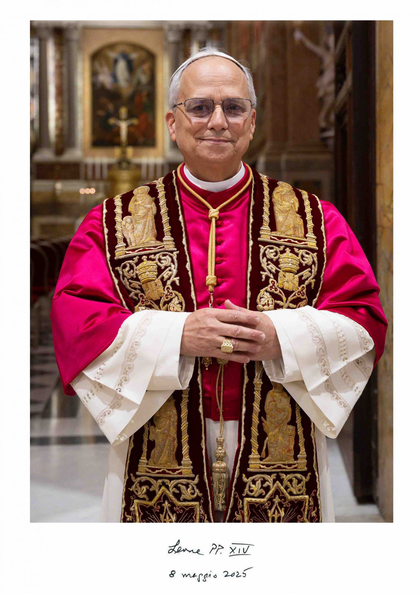 Photographie liturgique du pape Leon 14 Copyright VATICAN MEDIA