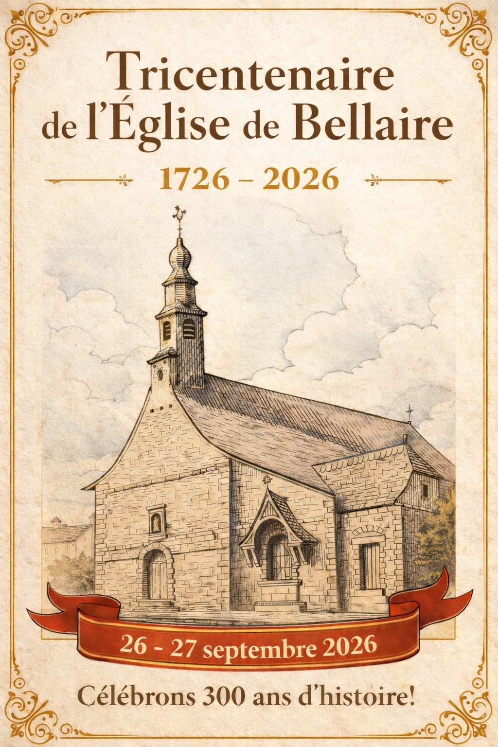 Tricentenaire de l'Église de Bellaire